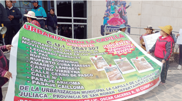 Juliaca: Urbanización La Capilla exige mejoramiento de sus calles