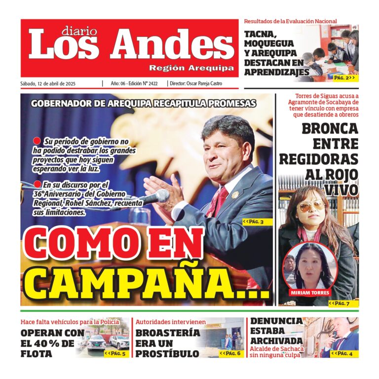 AREQUIPA: Diario los Andes 12/04/2025