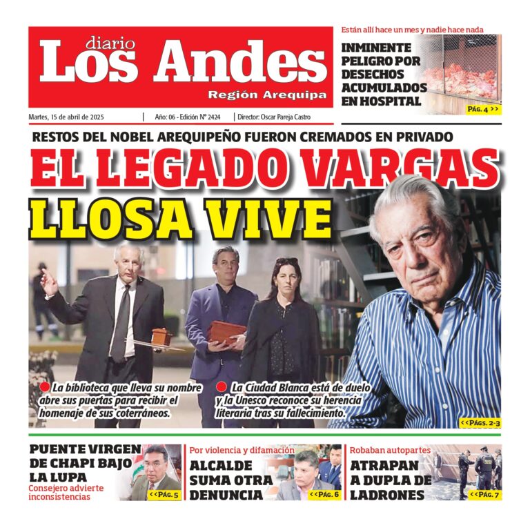 AREQUIPA: Diario los Andes 15/04/2025