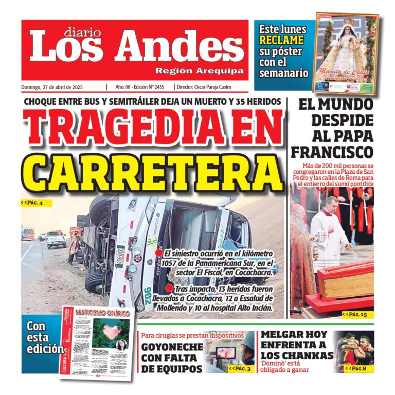 AREQUIPA: Diario los Andes 27/04/2025