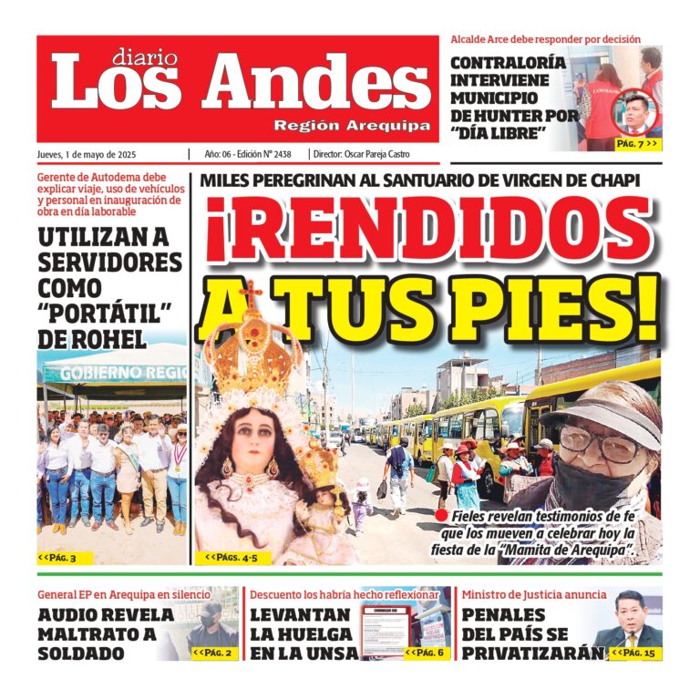 AREQUIPA: Diario los Andes 01/05/2025