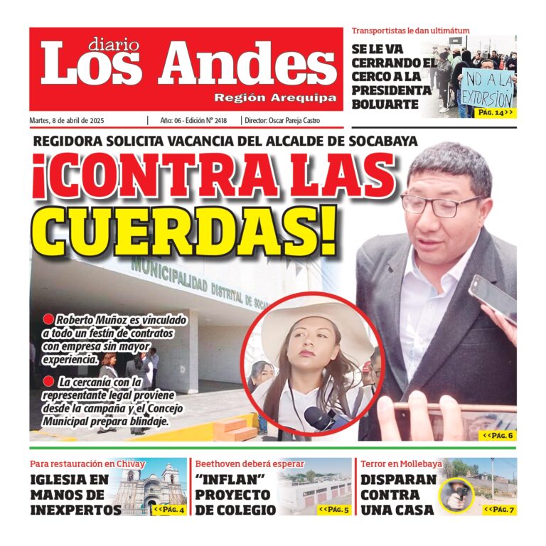 AREQUIPA: Diario los Andes 08/04/2025
