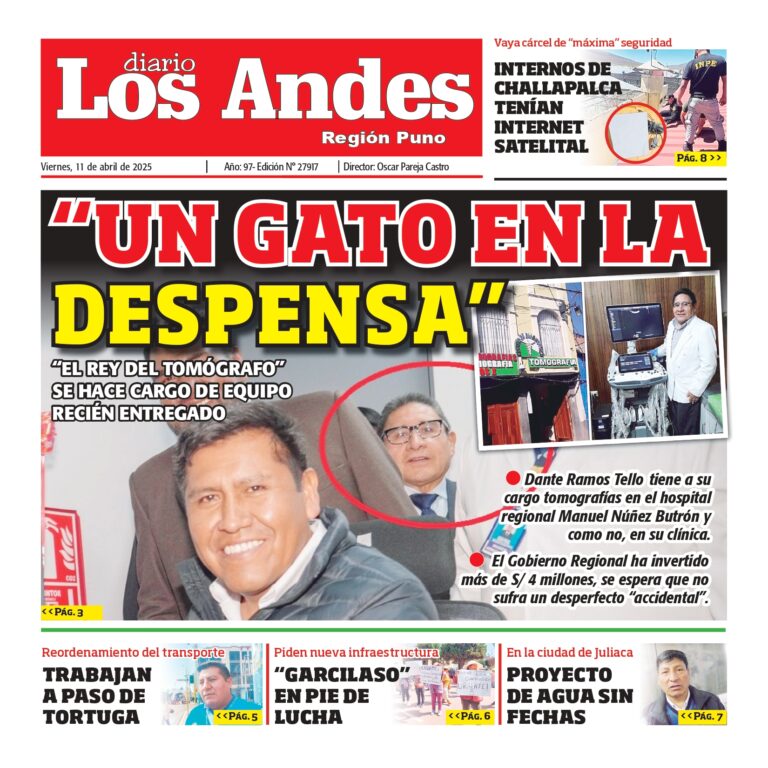 PUNO: Diario los Andes 11/04/2025