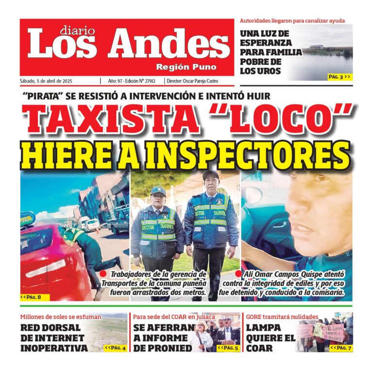 PUNO: Diario los Andes 05/04/2025