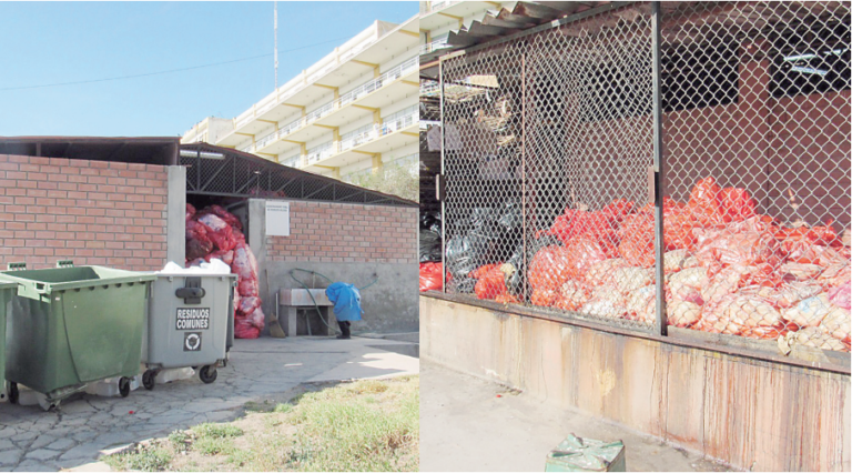 Desechos biocontaminantes abandonados hace un mes