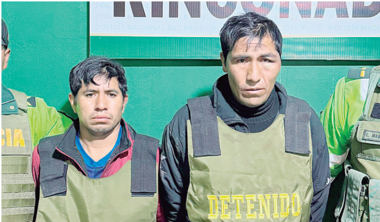 Puno: policía atrapa a ‘Pinky’ y ‘Cerebro’