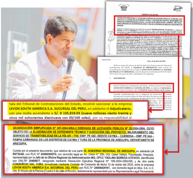 Arequipa: entregan ejecución de obra a empresa inhabilitada