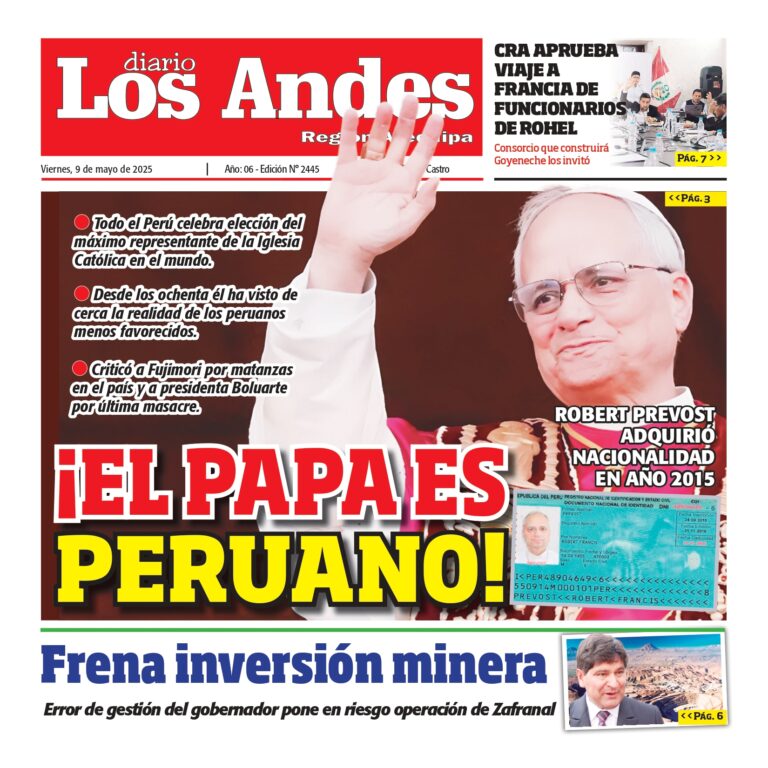 AREQUIPA: Diario los Andes 09/05/2025