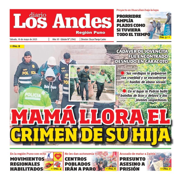 PUNO: Diario los Andes 10/05/2025