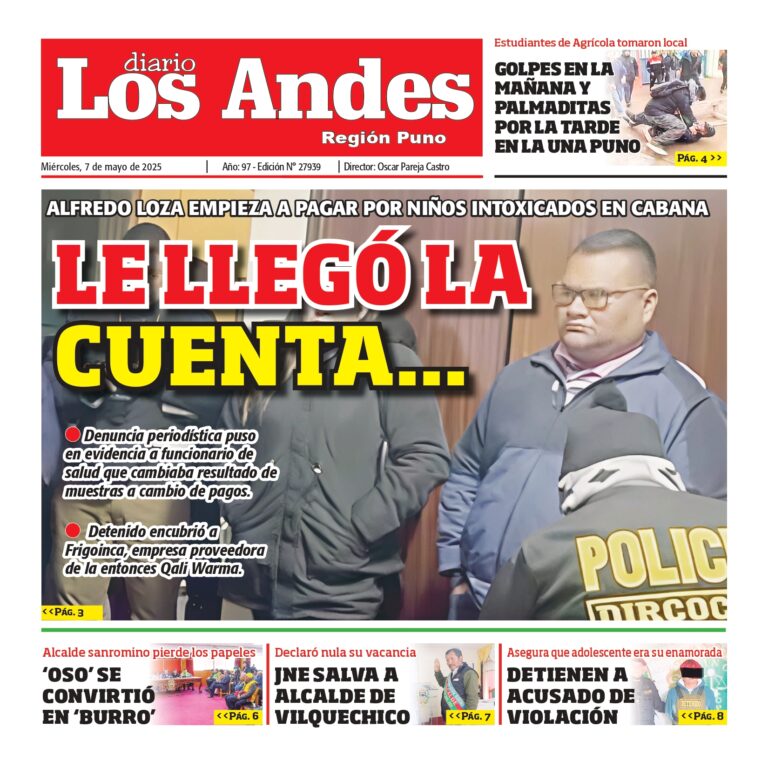 PUNO: Diario los Andes 07/05/2025