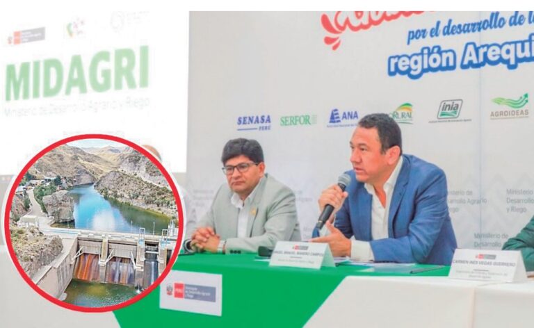 Ministro Manero anuncia en Arequipa reactivación de Majes Siguas II para enero