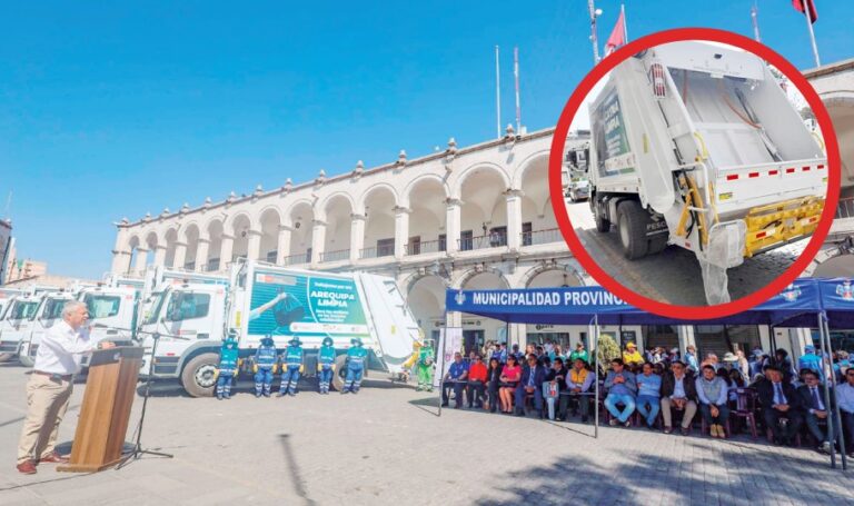 Ministerio del Ambiente entrega compactadoras sin SOAT ni placa a municipios de Arequipa