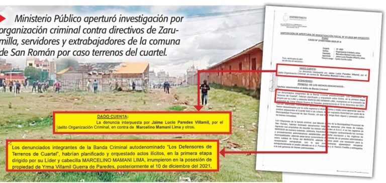 San Román: denuncian a dirigentes y funcionarios de la municipalidad