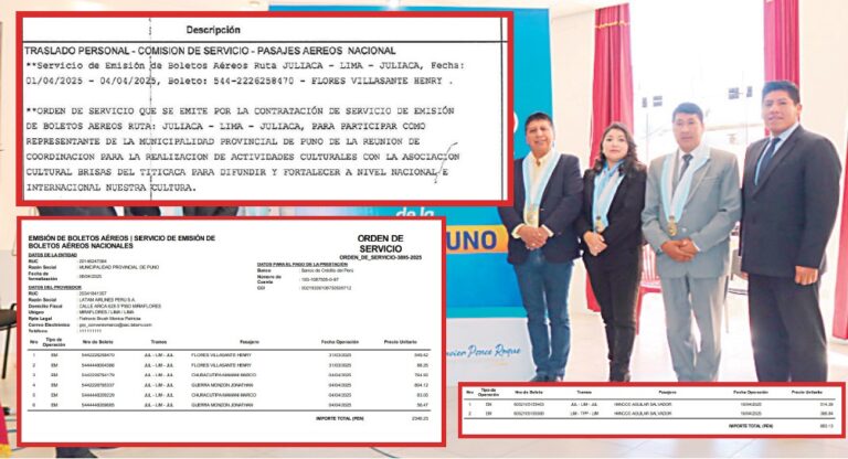 Regidores de Puno se especializan en hacer turismo con presupuesto público