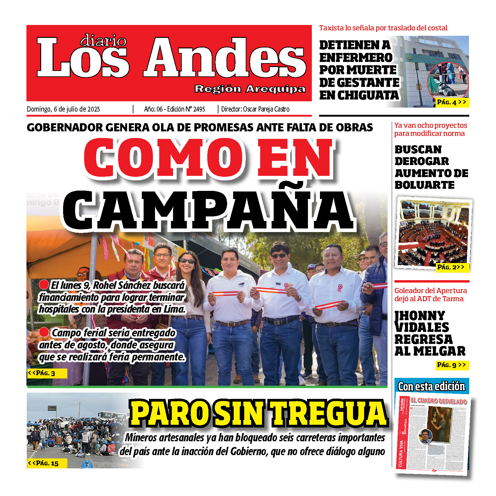 AREQUIPA: Diario los Andes 06/07/2025 - Diario los Andes