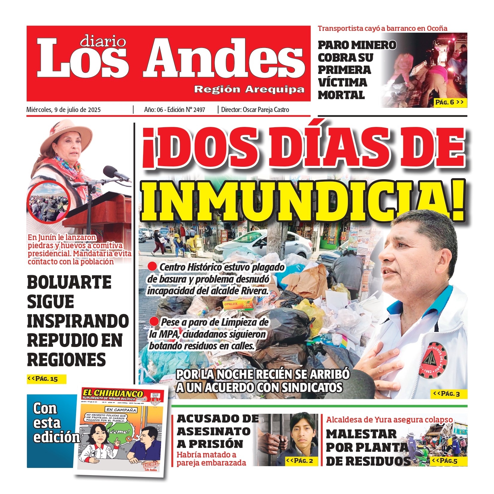 AREQUIPA: Diario los Andes 09/07/2025 - Diario los Andes