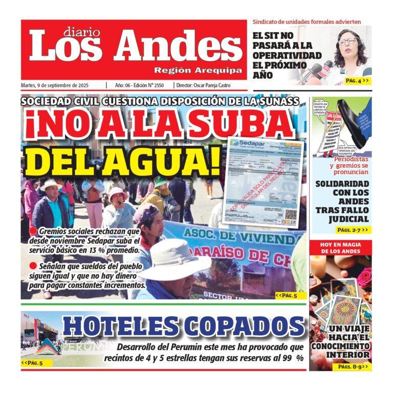 AREQUIPA: Diario Los Andes 09/09/2025