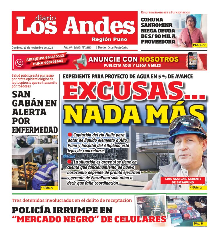 PUNO: Diario Los Andes 23/11/2025