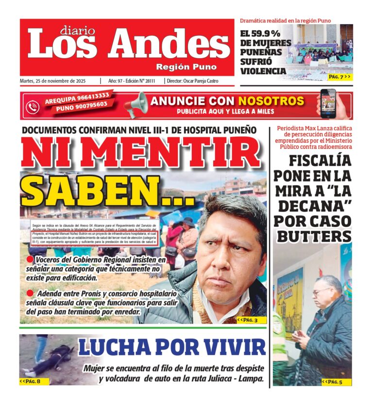 PUNO: Diario Los Andes 25/11/2025
