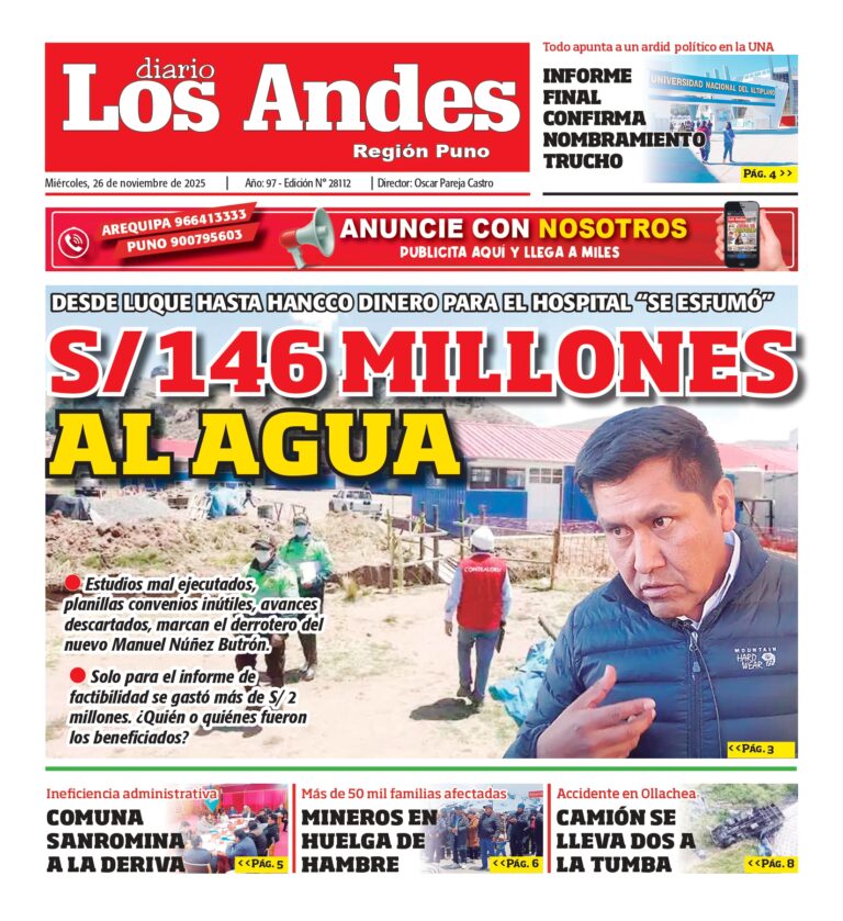PUNO: Diario Los Andes 26/11/2025
