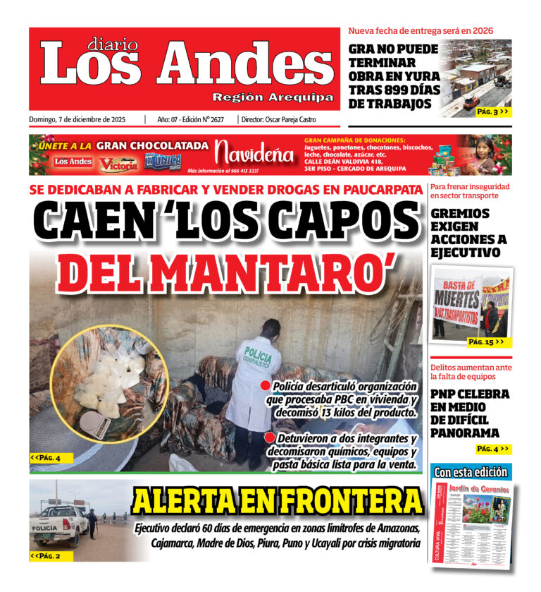 AREQUIPA: Diario Los Andes 07/12/2025
