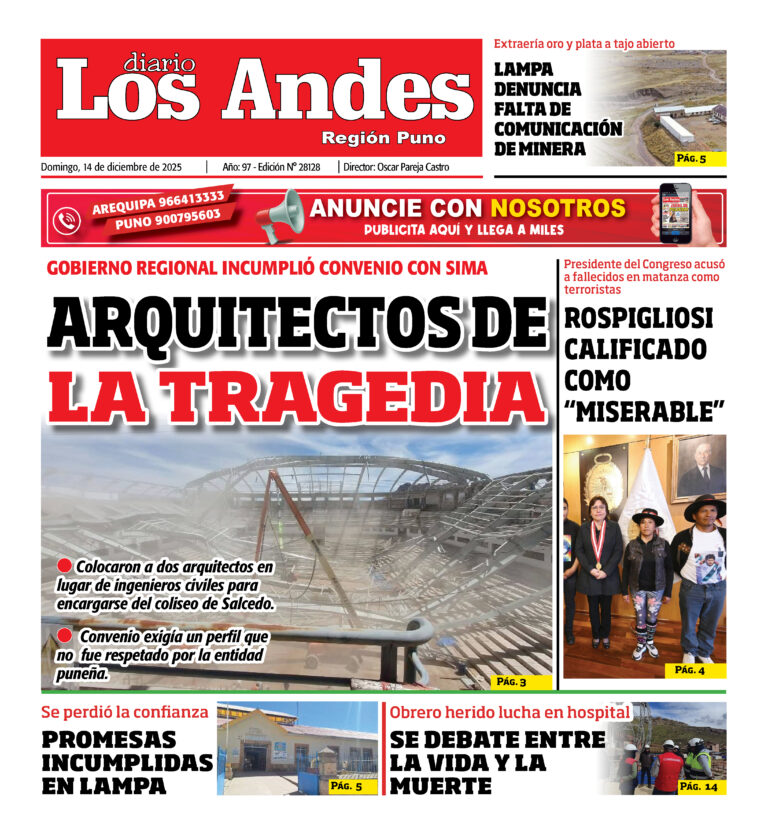 PUNO: Diario Los Andes 14/12/2025