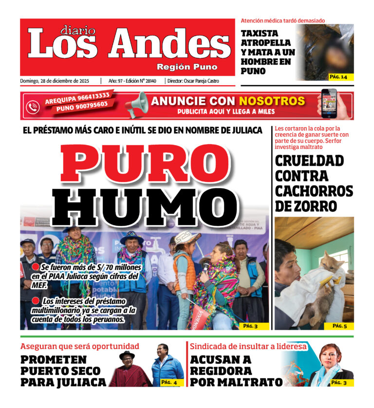 PUNO: Diario Los Andes 28/12/2025