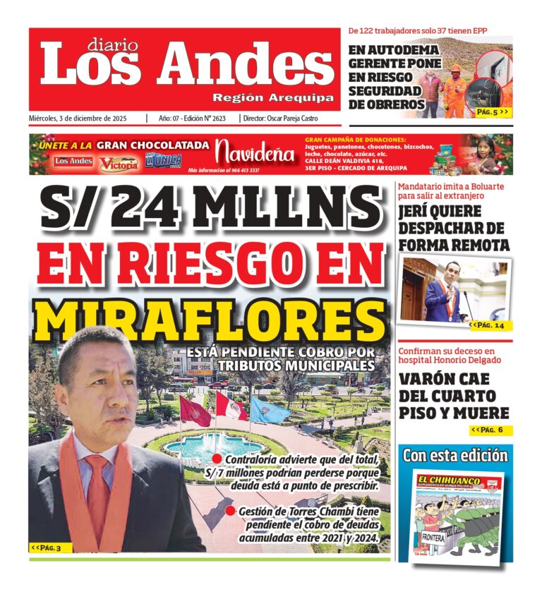 AREQUIPA: Diario Los Andes 03/12/2025