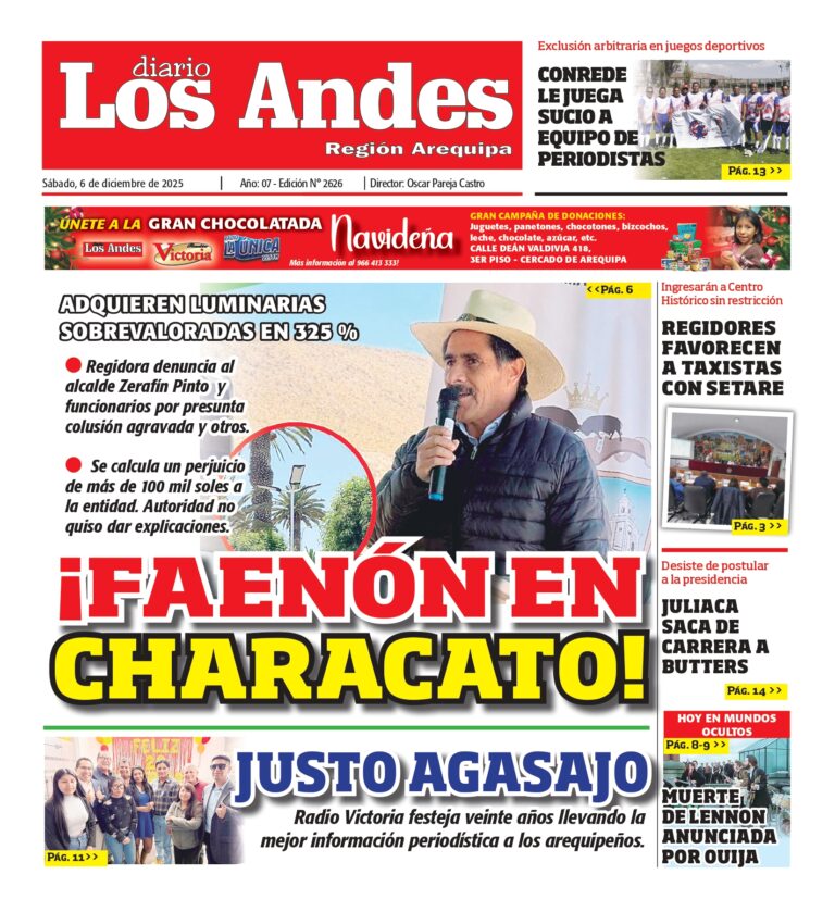 AREQUIPA: Diario Los Andes 06/12/2025