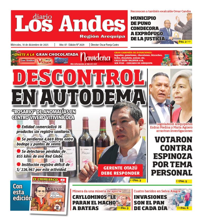 AREQUIPA: Diario Los Andes 10/12/2025