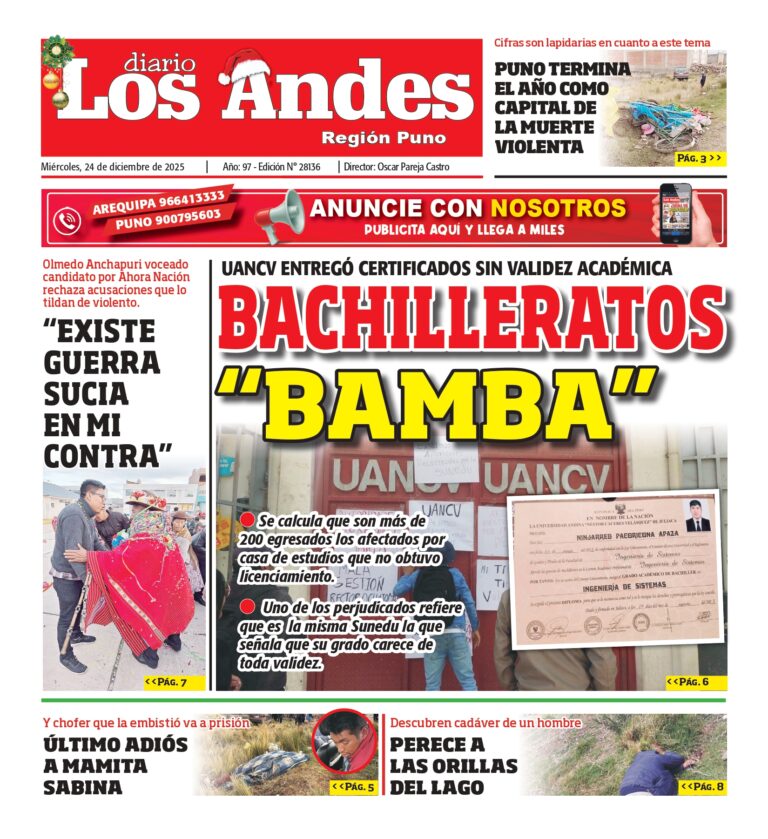 PUNO: Diario Los Andes 24/12/2025