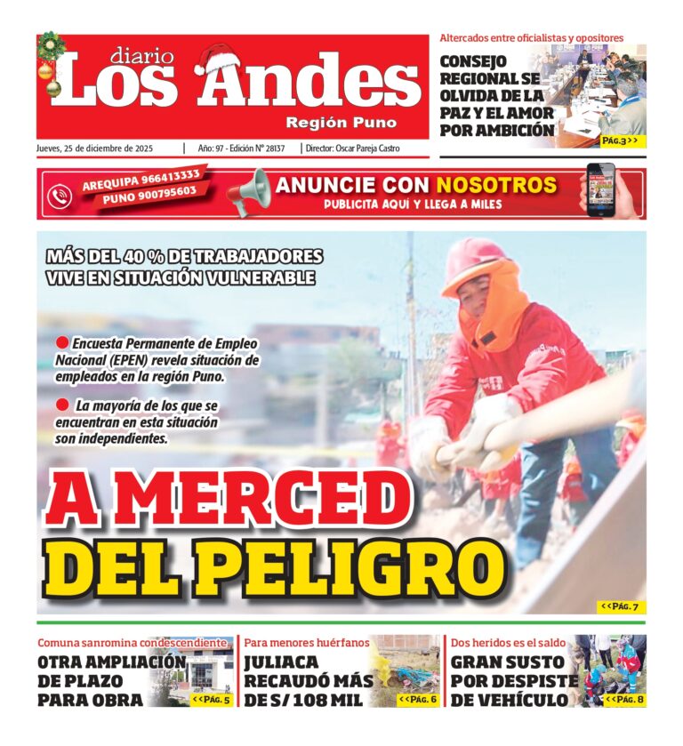 PUNO: Diario Los Andes 25/12/2025