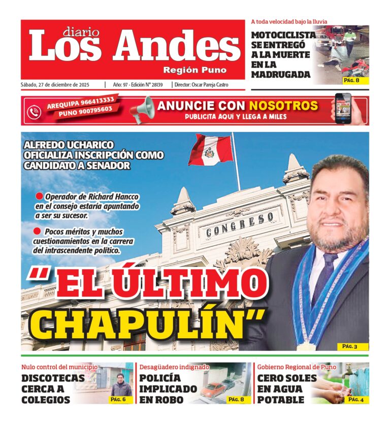 PUNO: Diario Los Andes 27/12/2025