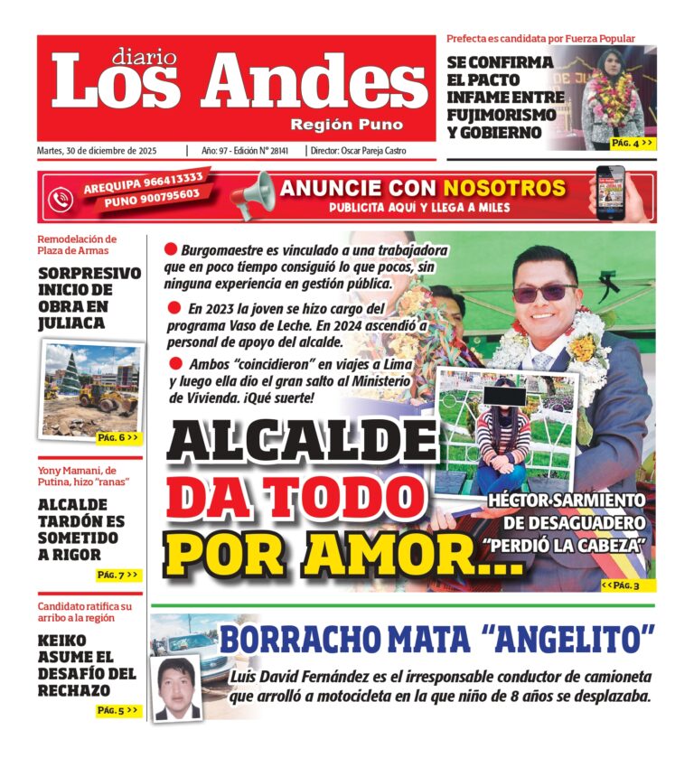 PUNO: Diario Los Andes 30/12/2025