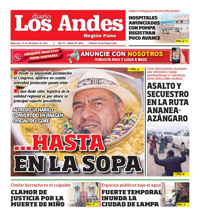PUNO: Diario Los Andes 31/12/2025