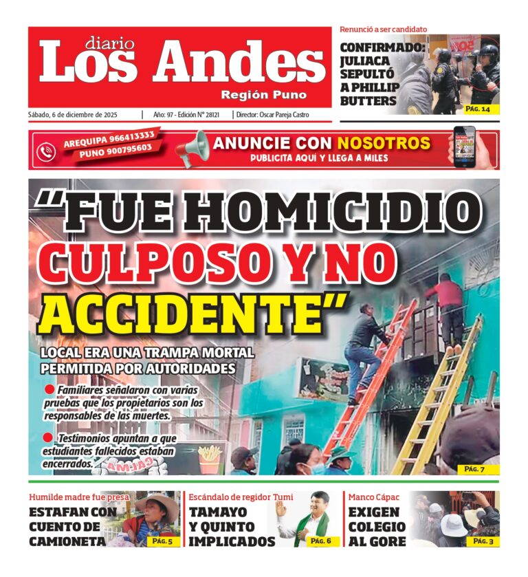 PUNO: Diario Los Andes 06/12/2025