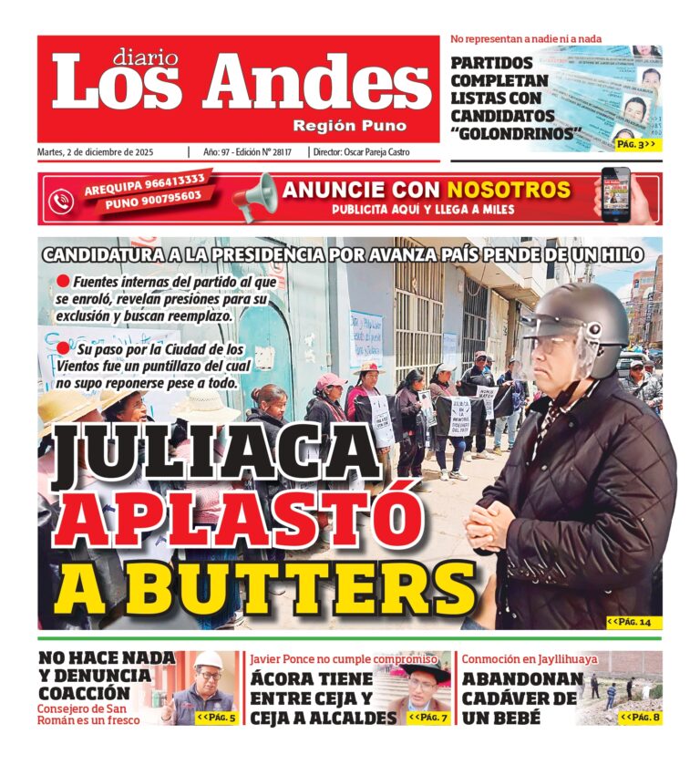 PUNO: Diario Los Andes 02/12/2025