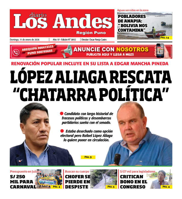 PUNO: Diario Los Andes 11/01/2026