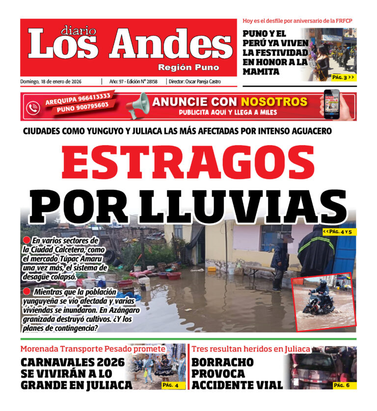 PUNO: Diario Los Andes 18/01/2026
