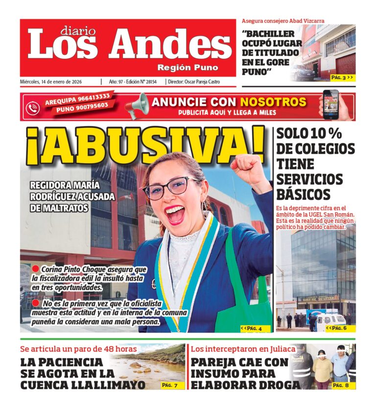 PUNO: Diario Los Andes 14/01/2026