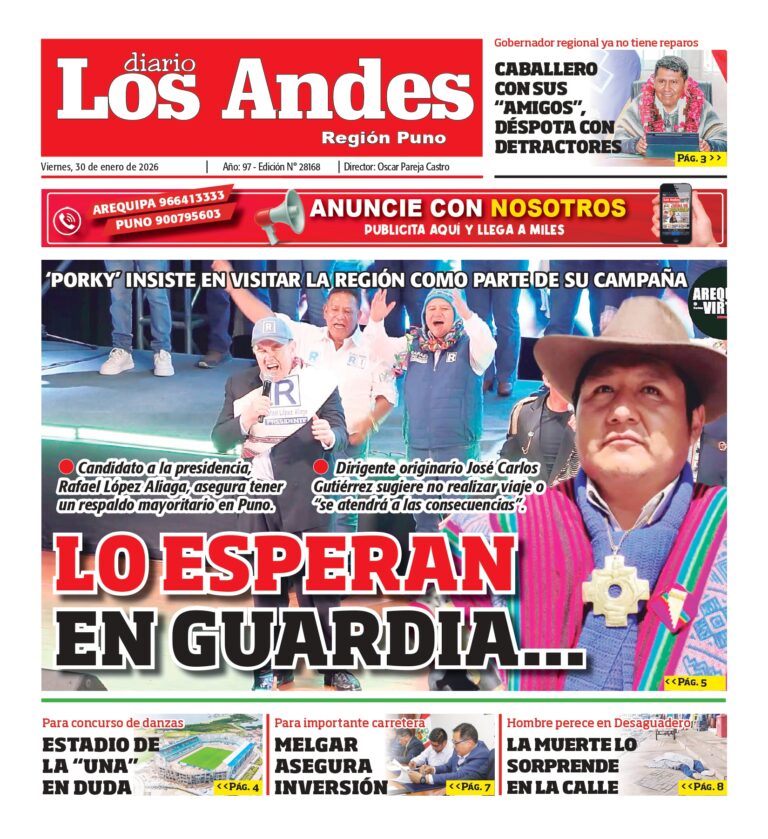 PUNO: Diario Los Andes 30/01/2026