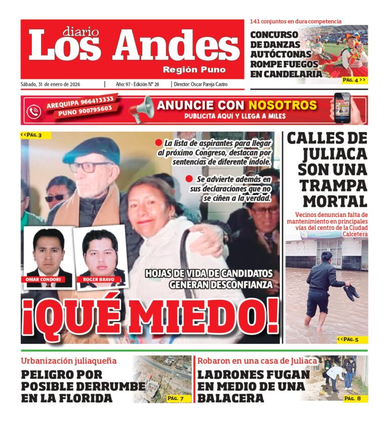 PUNO: Diario Los Andes 31/01/2026