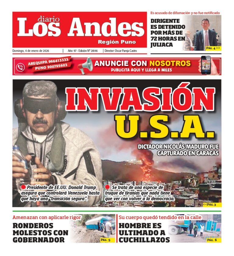 PUNO: Diario Los Andes 04/01/2026