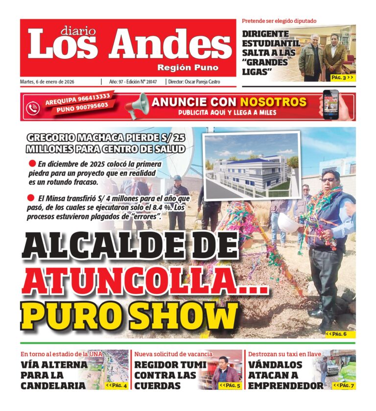 PUNO: Diario Los Andes 06/01/2026