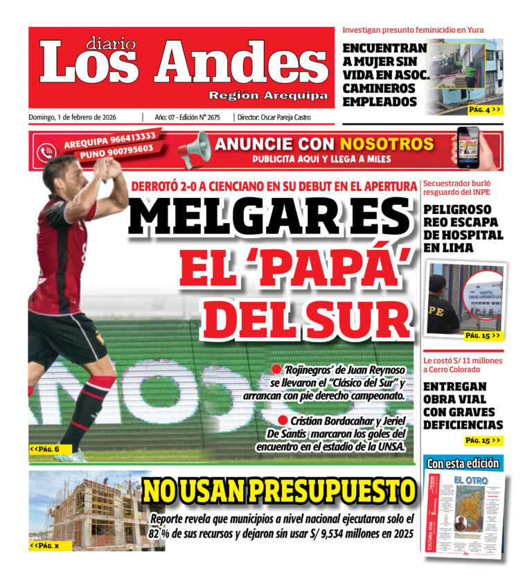 AREQUIPA: Diario Los Andes 01/02/2026