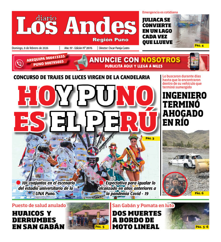 PUNO: Diario Los Andes 08/02/2026