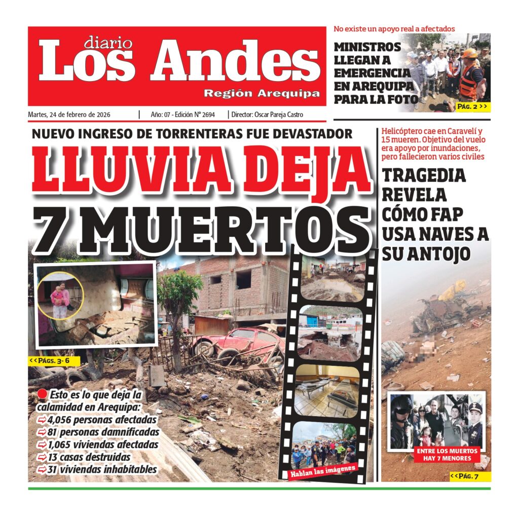 DIARIO LOS ANDES AREQUIPA: 24/02/2026 - Diario los Andes