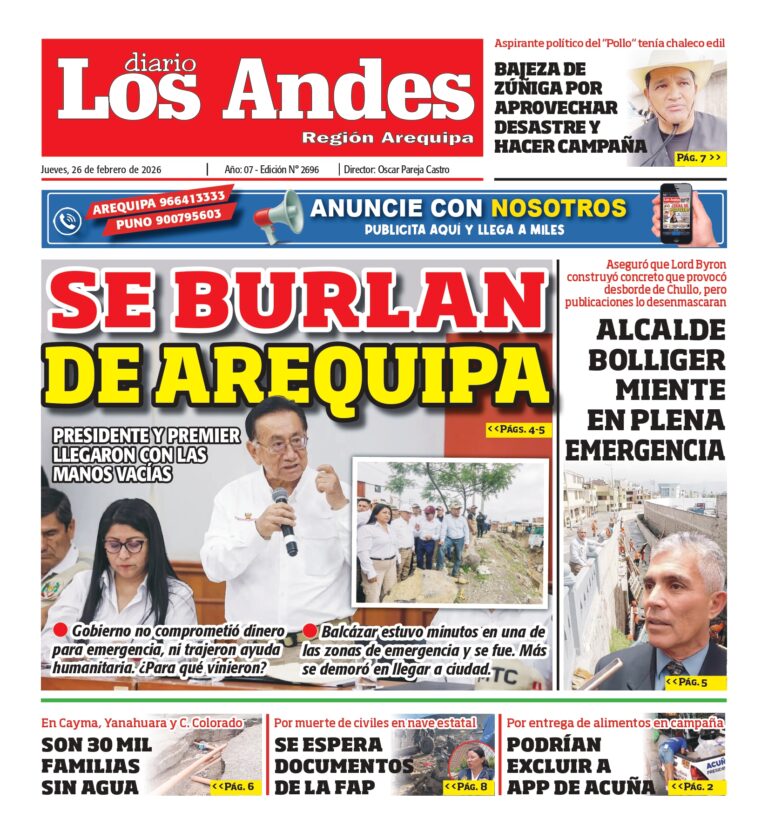 DIARIO LOS ANDES AREQUIPA: 26/02/2026
