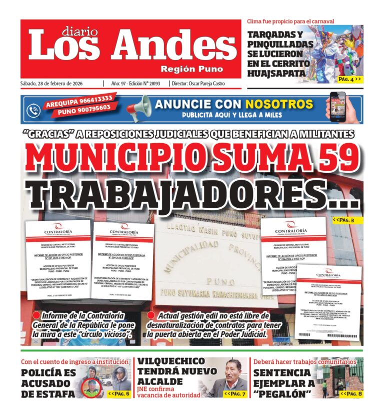DIARIO LOS ANDES PUNO: 28/02/2026