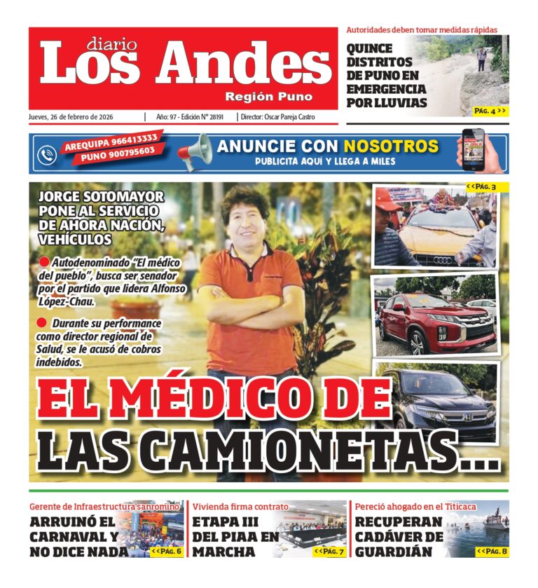 DIARIO LOS ANDES PUNO: 26/02/2026